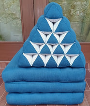 Load image into Gallery viewer, Free shipping to ASIA, 3 fold XL plain colored floor cushion, 15 blocks, 3 fold triangle cushion, 56x180cm(22x71in), kapok cushion, fold cushion, 3 fold pillow, Thailand pillow cushion
