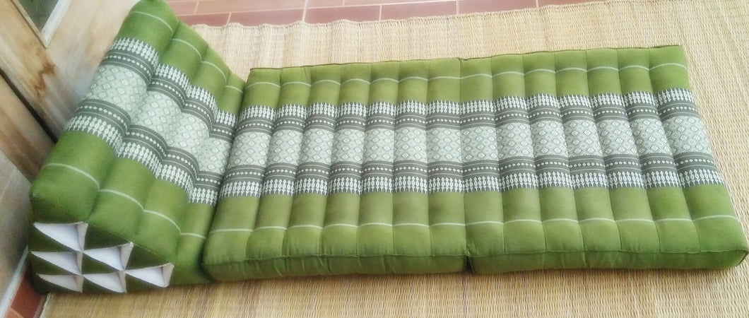 Free shipping to ASIA, 2 fold Thai triangle cushion, two fold cushion, 52x120cm(20x47in), kapok cushion, floor cushion, fold cushion, 2 fold pillow, Thailand pillow cushion