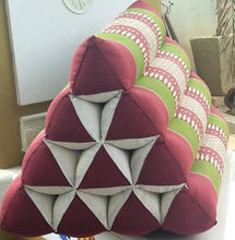 Load image into Gallery viewer, Free shipping to ASIA, 0 fold Thai triangle cushion, single floor cushion, 52x30cm(20x12in), kapok cushion, floor cushion, Thai floor cushion, cotton pillow
