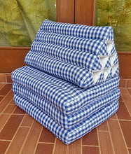 Load image into Gallery viewer, Free shipping to ASIA, 3 fold plain colored floor cushion, Thai triangle cushion, 3 fold cushion, 52x162cm(20x64in), kapok cushion, floor cushion, Thailand pillow cushion, タイの三角枕 ３段マット付 レッ
