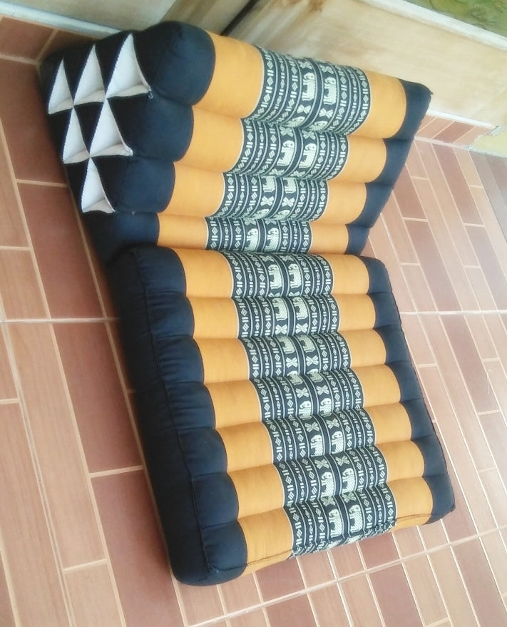 Free shipping to ASIA, 1 fold Thai triangle cushion, one fold cushion, 52x75cm(20x30in), kapok cushion, floor cushion, fold cushion, 1 fold pillow, Thailand pillow cushion