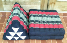 Load image into Gallery viewer, Free shipping to ASIA, 2 fold Thai triangle cushion, two fold cushion, 52x120cm(20x47in), kapok cushion, floor cushion, fold cushion, 2 fold pillow, Thailand pillow cushion
