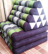 Load image into Gallery viewer, Free shipping to ASIA, 3 fold floor cushion Thai triangle cushion, 3 fold cushion, 52x162cm(20x64in), kapok cushion, floor cushion, fold cushion, fold pillow
