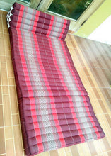 Load image into Gallery viewer, Free shipping to Southeast Asia. Thai 3 fold floor cushion, XXL 10 blocks, 3 fold triangle cushion, 80x180cm(31x71in), kapok cushion, fold cushion, 3 fold pillow, Thailand pillow cushion
