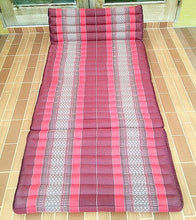Load image into Gallery viewer, Free shipping to Southeast Asia. Thai 3 fold floor cushion, XXL 10 blocks, 3 fold triangle cushion, 80x180cm(31x71in), kapok cushion, fold cushion, 3 fold pillow, Thailand pillow cushion

