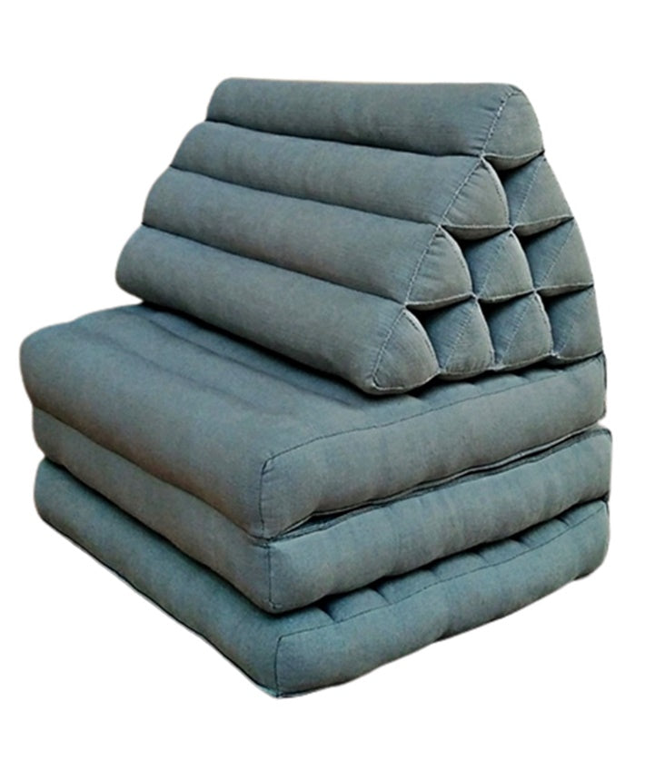 Free shipping to ASIA, 3 fold plain colored floor cushion Thai triangle cushion, 3 fold cushion, 52x162cm(20x64in), kapok cushion, floor cushion, fold cushion, fold pillow