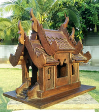 Load image into Gallery viewer, Teak wood house, spirit house, Thai house,  free shipping to ASIA
