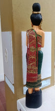 Load image into Gallery viewer, Woodcarved statue, 30"Thai sawasdee statue, Wooden doll, Wood carving, Nang-Wai wood statue, free shipping to ASIA
