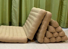 Load image into Gallery viewer, 3 fold floor cushion Thai triangle cushion, 3 fold cushion, 52x162cm(20x64in), kapok cushion, floor cushion, fold cushion, fold pillow
