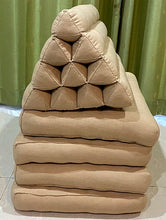 Load image into Gallery viewer, 4 fold mattress triangle cushion, 52x205cm(20x81in) , kapok filling with cotton cover, Thailand triangle cushion
