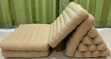 Load image into Gallery viewer, 4 fold mattress triangle cushion, 52x205cm(20x81in), kapok pillow, Thailand triangle pillow cushion,  タイの三角枕 ,  泰式三角枕
