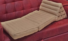 Load image into Gallery viewer, Free shipping, 2 fold Thai triangle cushion, two fold cushion, 52x120cm(20x47in), kapok cushion, floor cushion, fold cushion, 2 fold pillow, Thailand pillow cushion

