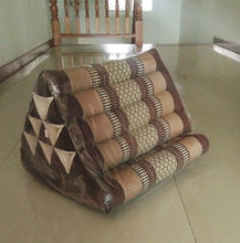 Load image into Gallery viewer, Free shipping to ASIA, 1 fold Thai triangle cushion, one fold cushion, 52x75cm(20x30in), kapok cushion, floor cushion, fold cushion, 1 fold pillow, Thailand pillow cushion
