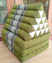 Load image into Gallery viewer, Free shipping to ASIA, 3 fold XL floor cushion, 15 blocks, 3 fold triangle cushion, 56x180cm(22x71in), kapok cushion, fold cushion, 3 fold pillow, Thailand pillow cushion
