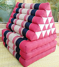Load image into Gallery viewer, Free shipping, 3 fold XL floor cushion, 15 blocks, 3 fold triangle cushion, 56x180cm(22x71in), kapok cushion, fold cushion, 3 fold pillow, Thailand pillow cushion
