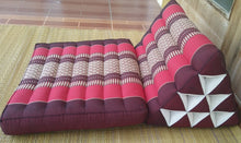 Load image into Gallery viewer, Free shipping to ASIA, 1 fold Thai triangle cushion, one fold cushion, 52x75cm(20x30in), kapok cushion, floor cushion, fold cushion, 1 fold pillow, Thailand pillow cushion
