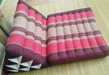 Load image into Gallery viewer, Free shipping to ASIA, 1 fold Thai triangle cushion, one fold cushion, 52x75cm(20x30in), kapok cushion, floor cushion, fold cushion, 1 fold pillow, Thailand pillow cushion
