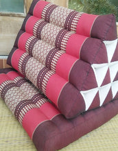 Load image into Gallery viewer, Free shipping to ASIA, 1 fold Thai triangle cushion, one fold cushion, 52x75cm(20x30in), kapok cushion, floor cushion, fold cushion, 1 fold pillow, Thailand pillow cushion

