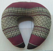 Load image into Gallery viewer, Neck support Thai cushion, neck pillow, neck cushion ,kapok pillow, Thai neck pillow, neck horn
