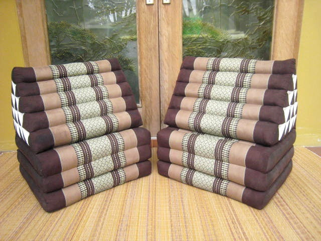 Free shipping to ASIA, 3 fold XL floor cushion, 15 blocks, 3 fold triangle cushion, 56x180cm(22x71in), kapok cushion, fold cushion, 3 fold pillow, Thailand pillow cushion