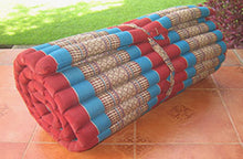 Load image into Gallery viewer, Floor roll mattress, 100x180cm(39x70in), Thai kapok yoga mattress, floor mattress, meditation mattress, rolled kapok floor mattress
