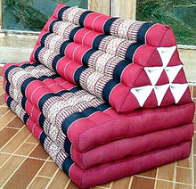 Load image into Gallery viewer, 3 fold floor cushion, XXL 10 blocks, 3 fold triangle cushion, 80x180cm(31x71in), kapok cushion, fold cushion, 3 fold pillow, Thailand pillow cushion
