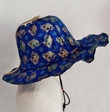 Load image into Gallery viewer, Free shipping, Thai folding fan hat, bamboo and cotton fan hat, sun hat, fan hat
