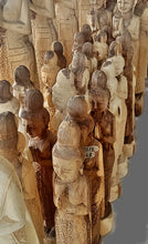 Load image into Gallery viewer, Woodcarved statue, 30"Thai sawasdee statue, Wooden doll, Wood carving, Nang-Wai wood statue, free shipping to ASIA
