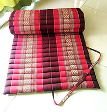 Load image into Gallery viewer, Free shipping to ASIA, floor roll mattress, XL 100x180cm(39x70in), Thai kapok yoga mattress, floor mattress, meditation mattress, rolled kapok floor mattress
