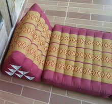 Load image into Gallery viewer, Free shipping to ASIA, 1 fold Thai triangle cushion, one fold cushion, 52x75cm(20x30in), kapok cushion, floor cushion, fold cushion, 1 fold pillow, Thailand pillow cushion
