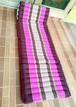 Load image into Gallery viewer, 3 fold floor cushion, XL 15 blocks, 3 fold triangle cushion, 56x180cm(22x71in), kapok cushion, fold cushion, 3 fold pillow, Thailand pillow cushion
