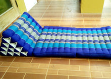 Load image into Gallery viewer, 2 fold Thai triangle cushion, two fold cushion, 52x120cm(20x47in), kapok cushion, floor cushion, fold cushion, 2 fold pillow, Thailand pillow cushion
