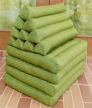 Load image into Gallery viewer, Free shipping, 4 fold mattress triangle cushion, 52x205cm(20x81in), kapok pillow, Thailand triangle pillow cushion,  タイの三角枕 ,  泰式三角枕
