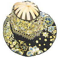 cotton folding fan hat