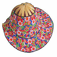 cotton folding fan hat