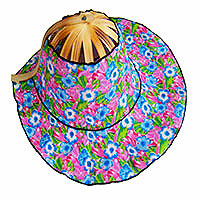 cotton folding fan hat