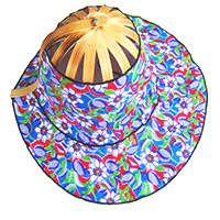 cotton folding fan hat