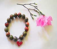 unakite gemstone bracelet