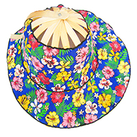 cotton folding fan hat