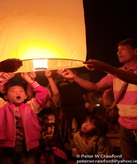 white sky lantern