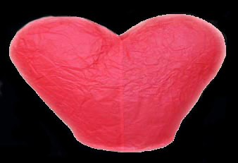 red heart sky lantern