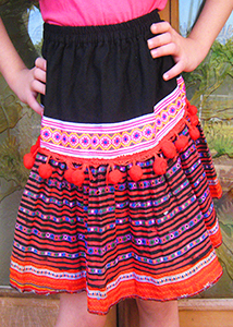 Childrens hilltribe skirt
