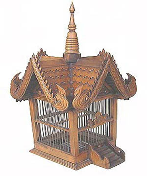wooden bird cage
